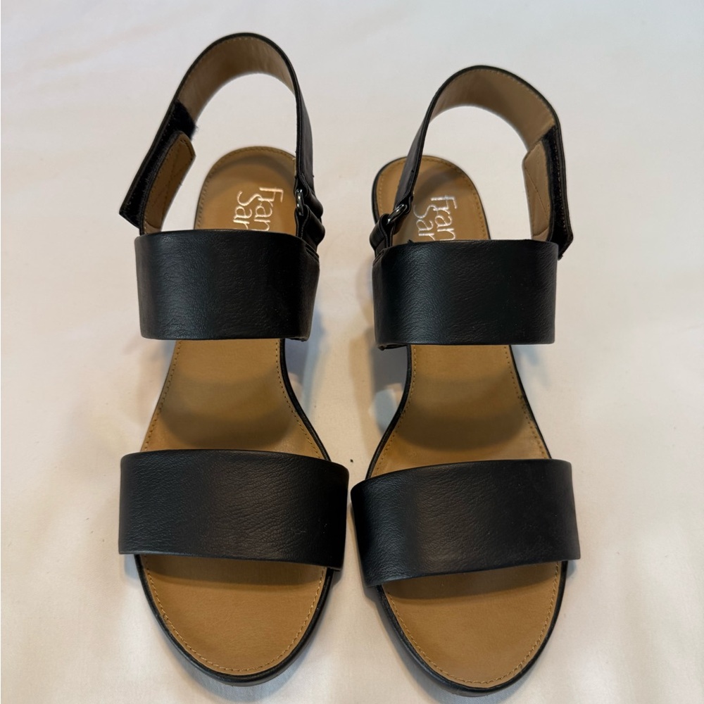 Franco Sarto Black Leather Sandals